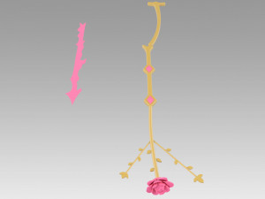 puella magi madoka magica kaname madoka bow and arrow flower 3D Print Model