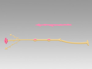 puella magi madoka magica kaname madoka bow and arrow flower 3D Print Model