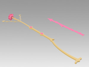 puella magi madoka magica kaname madoka bow and arrow flower 3D Print Model