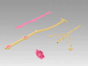 puella magi madoka magica kaname madoka bow and arrow flower 3D Print Model