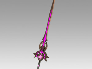 genshin impact festering desire kaeya traveler sword 3D Print Model