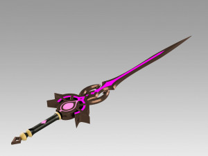 genshin impact festering desire kaeya traveler sword Model Cetak 3D