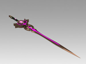 genshin impact festering desire kaeya traveler sword Model Cetak 3D