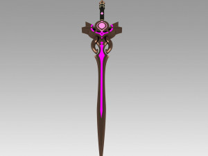 genshin impact festering desire kaeya traveler sword Model Cetak 3D