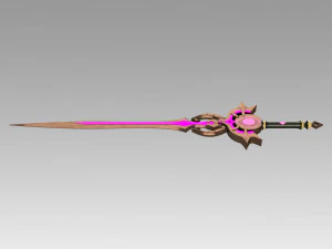 genshin impact festering desire kaeya traveler sword 3D Print Model
