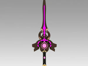 genshin impact festering desire kaeya traveler sword 3D Print Model