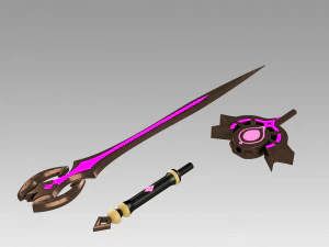 genshin impact festering desire kaeya traveler sword 3D Print Model