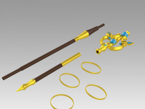 goblin slayer priestess crutch cosplay prop replica 3D-Druckmodell