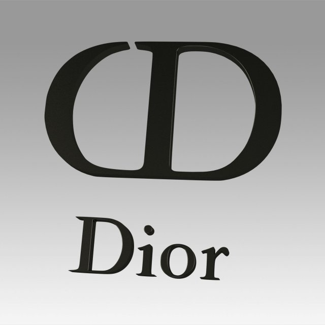 dior paris logo 3D Print Model .c4d .max .obj .3ds .fbx .stl .blend 