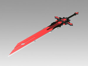 genshin impact diluc wolf gravestone claymores 3D Druckmodell