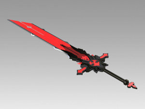 genshin impact diluc wolf gravestone claymores 3D Druckmodell