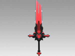 genshin impact diluc wolf gravestone claymores 3D Druckmodell