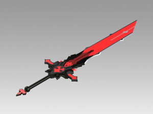genshin impact diluc wolf gravestone claymores 3D Druckmodell