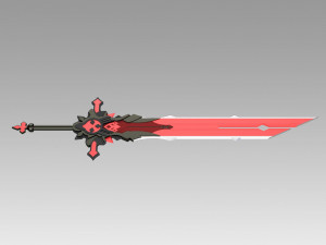 genshin impact diluc wolf gravestone claymores 3D Druckmodell