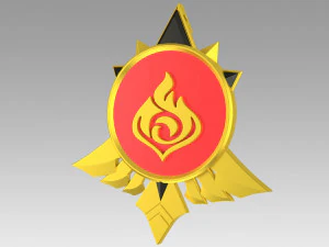 Genshin Impact Properti Aksesori Cosplay Penglihatan Encer Model Cetak 3D