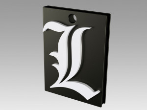 death note logo pendant suspension neck props Modelo de Impressão 3D