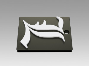 death note logo pendant suspension neck props 3D 프린트 모델