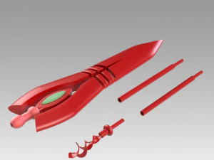 neon genesis evangelion eva asuka langley sohryu lance &eacute;vas&eacute;e Modèles 3D en vedette