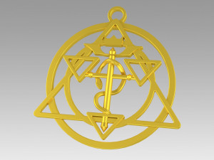 transmutation symbol fullmetal alchemist necklace alchemy 3D Print Model