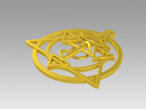 transmutation symbol fullmetal alchemist necklace alchemy 3D 打印模型