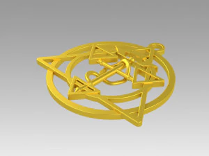 transmutation symbol fullmetal alchemist necklace alchemy 3D Print Model