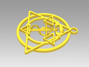 transmutation symbol fullmetal alchemist necklace alchemy 3D Print Model