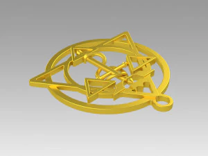 transmutation symbol fullmetal alchemist necklace alchemy 3D Print Model