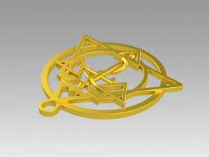 transmutation symbol fullmetal alchemist necklace alchemy 3D 打印模型