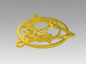 transmutation symbol fullmetal alchemist necklace alchemy 3D Print Model