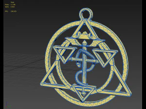 transmutation symbol fullmetal alchemist necklace alchemy 3D Print Model