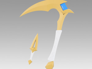 league of legends akali double sickle cosplay prop 3D Print Model