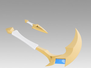 league of legends akali double sickle cosplay prop Model Cetak 3D