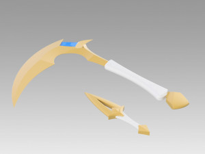 league of legends akali double sickle cosplay prop Model Cetak 3D