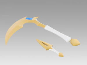 League of Legends Akali double faucille accessoire de cosplay Modèles 3D en vedette