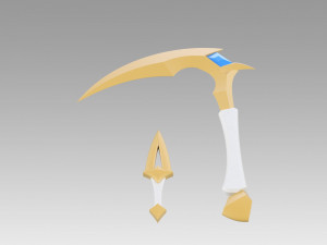 league of legends akali double sickle cosplay prop Model Cetak 3D