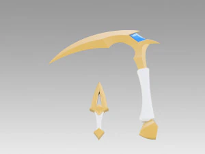 League of Legends Akali double faucille accessoire de cosplay Modèles 3D en vedette