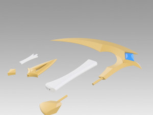 league of legends akali double sickle cosplay prop Model Cetak 3D