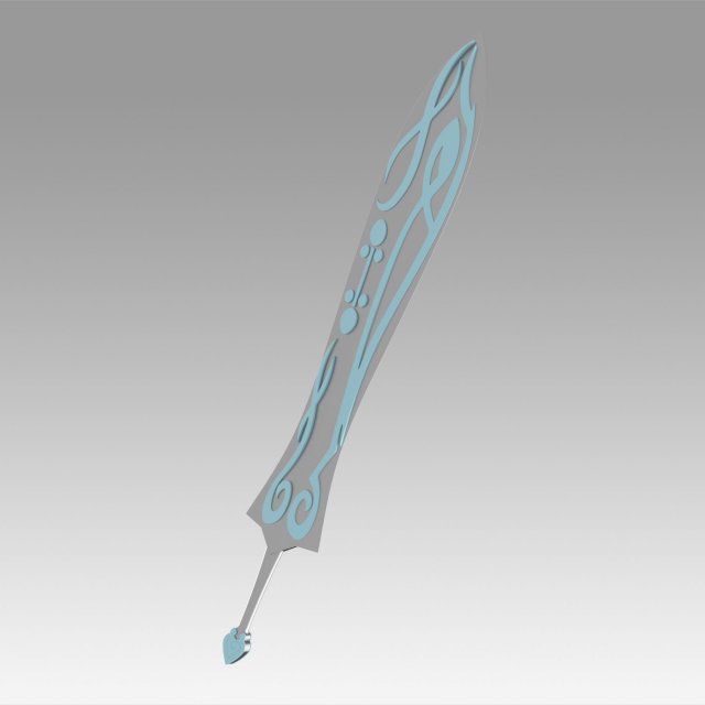 twin star exorcists benio adashino sword cosplay prop 3Dプリントモデル .c4d .max .obj .3ds .fbx .stl .blend 