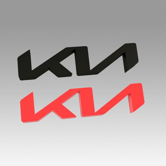 kia new logo 3D Принт Модель .c4d .max .obj .3ds .fbx .stl .blend 