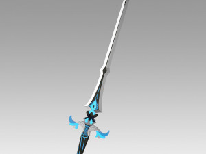 genshin impact kaeya traveler jean keqing sacrificial sword 3D-printmodel