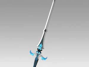 Genshin Impact Kaeya Traveler Жан Кэцин жертвенный меч 3D Принт Модель