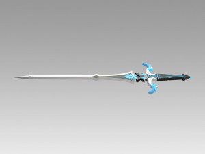 genshin impact kaeya traveler jean keqing sacrificial sword 3D प्रिंट मॉडल