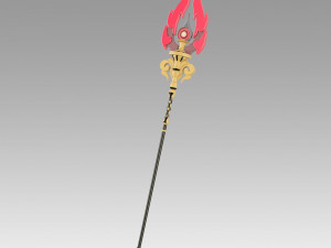 genshin impact hu tao staff of homa cosplay prop 3D 프린트 모델