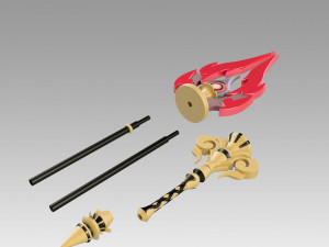 genshin impact hu tao staff of homa cosplay prop 3D Принт Модель