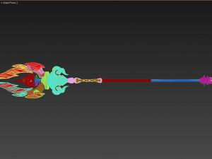 genshin impact hu tao staff of homa cosplay prop 3D Принт Модель