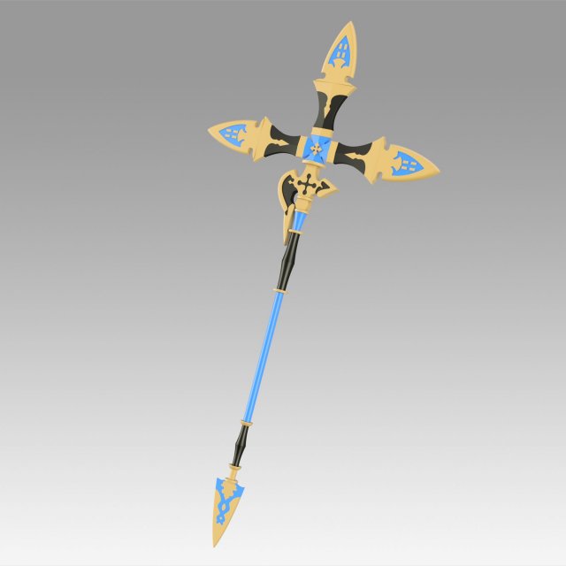 granblue fantasy zeta spear cosplay prop replica 3D 打印模型 .c4d .max .obj .3ds .fbx .stl .blend 