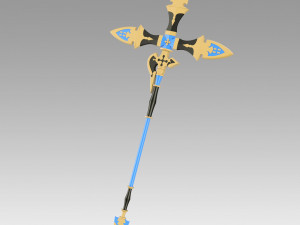 granblue fantasy zeta spear cosplay prop replica 3D-printmodel