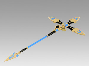 granblue fantasy zeta spear cosplay prop replica 3D 打印模型