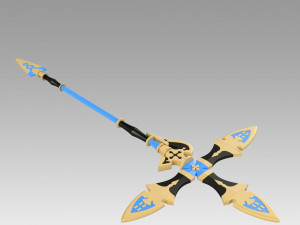 granblue fantasy zeta spear cosplay prop replica 3D 打印模型