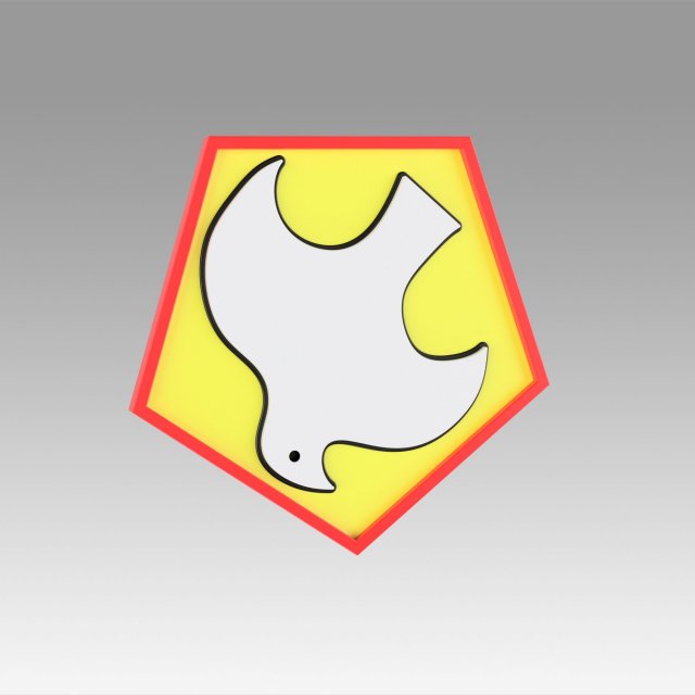 peacemaker logo emblem 3D 프린트 모델 .c4d .max .obj .3ds .fbx .stl .blend 